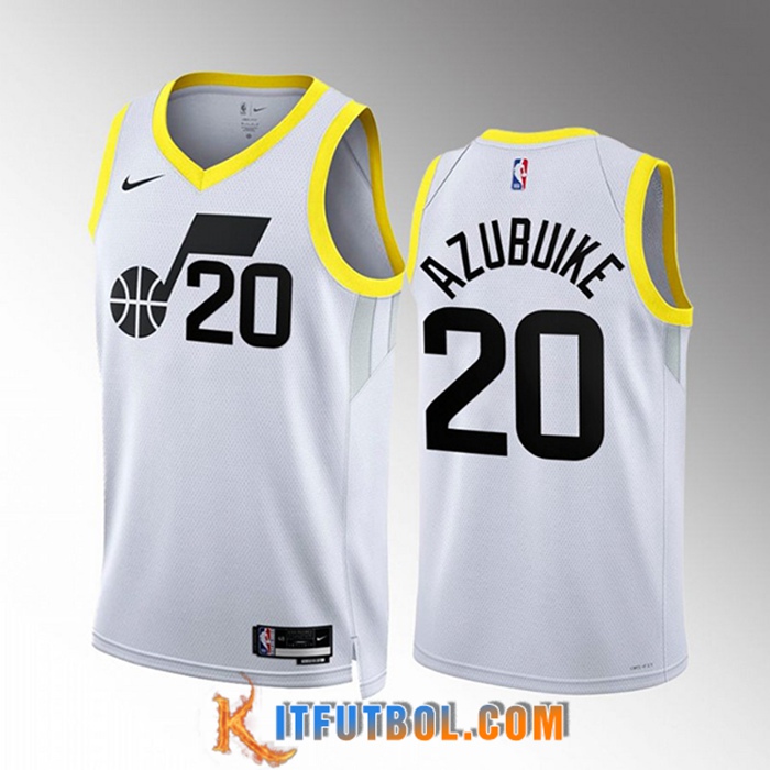 Camisetas Utah Jazz (AZUBUIKE #20) 2022/23 Blanco