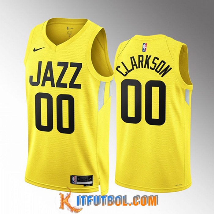 Camisetas Utah Jazz (CLARKSON #00) 2022/23 Amarillo