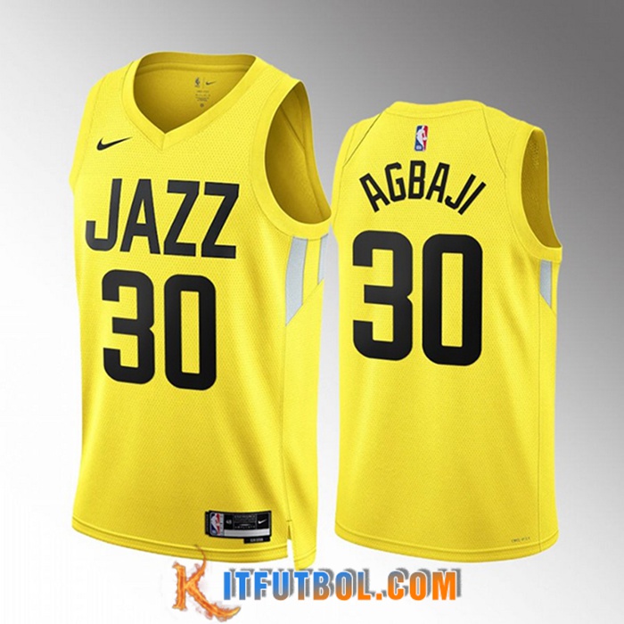 Camisetas Utah Jazz (AGBAJI #30) 2022/23 Amarillo