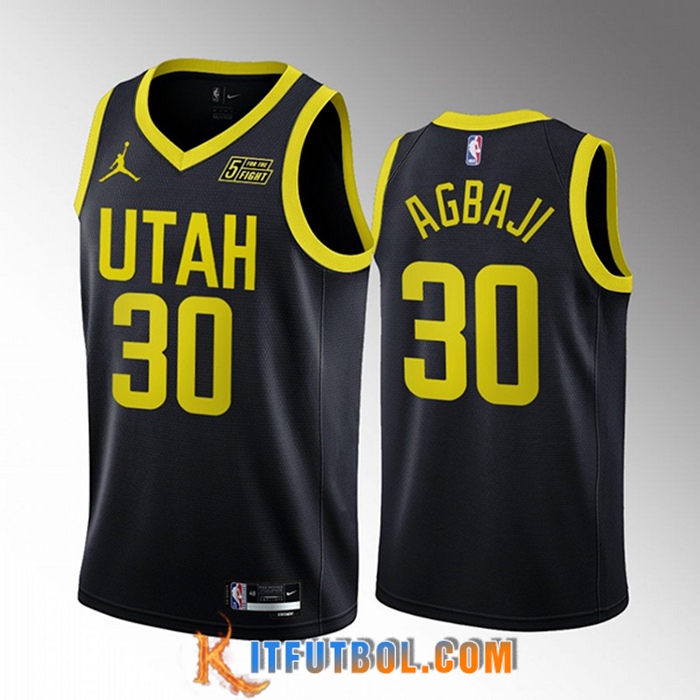 Camisetas Utah Jazz (AGBAJI #30) 2022/23 Negro