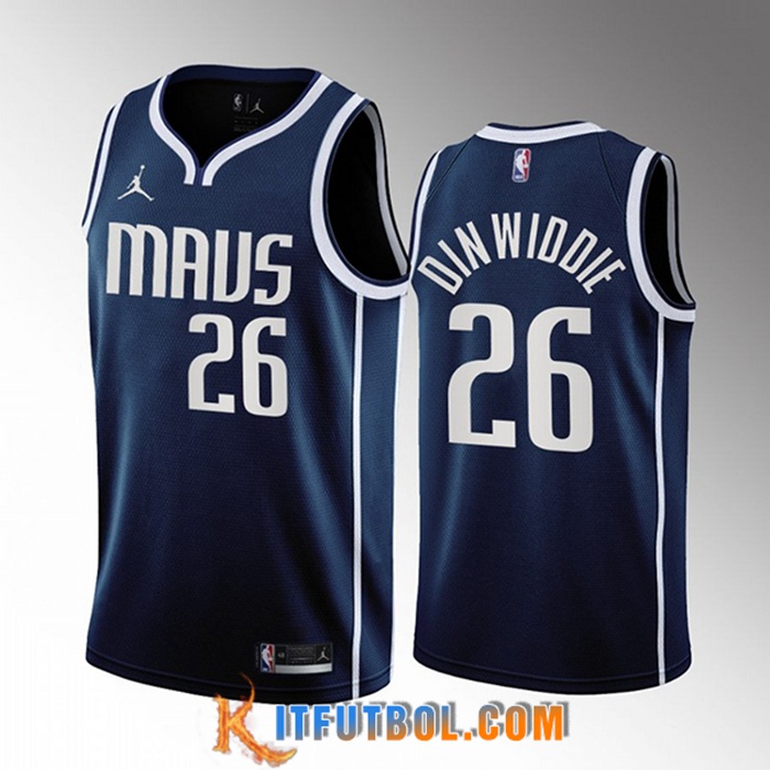 Camisetas Dallas Mavericks (DINWIDDIE #26) 2022/23 Azul marino