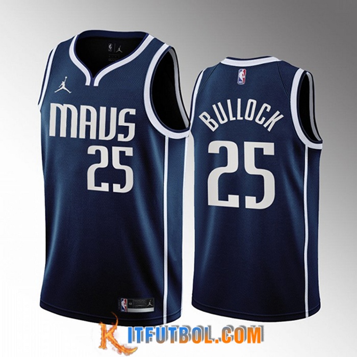 Camisetas Dallas Mavericks (BULLOCK #25) 2022/23 Azul marino