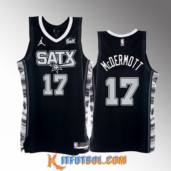 Camisetas San Antonio Spurs (McDERMOTT #17) 2022/23 Negro