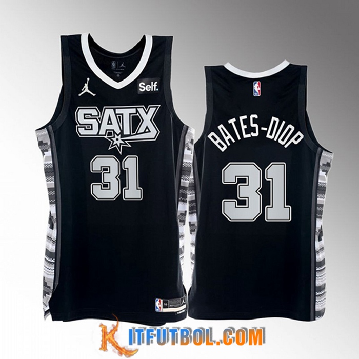 Camisetas San Antonio Spurs (BATES-DIOP #31) 2022/23 Negro