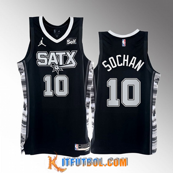 Camisetas San Antonio Spurs (SOCHAN #10) 2022/23 Negro