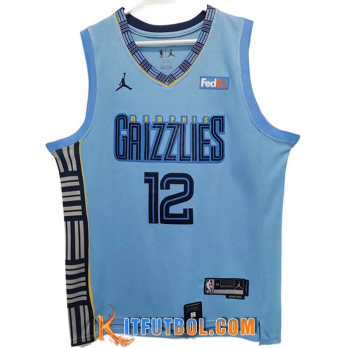 Camisetas Memphis Grizzlies (MORANT #12) 2022/23 Azul Claro
