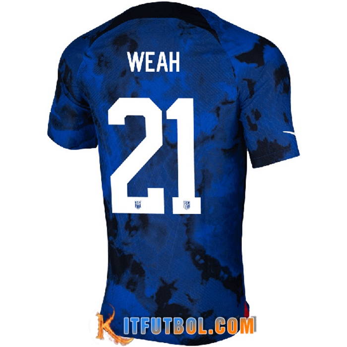 Camiseta Equipo Nacional Estados Unidos (WEAH #21) 2022/2023 Segunda