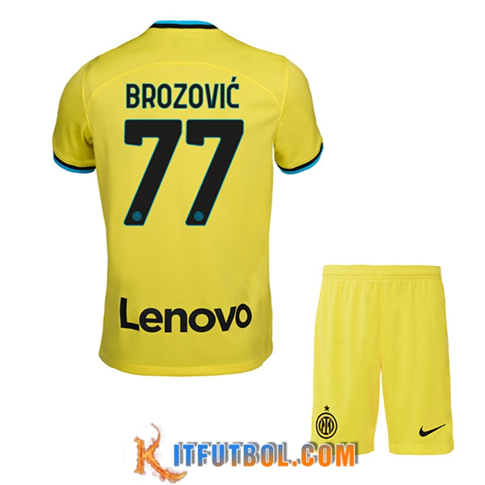 Camisetas De Futbol Inter Milan (BROZOVIĆ #77) Ninos Segunda 2022/2023