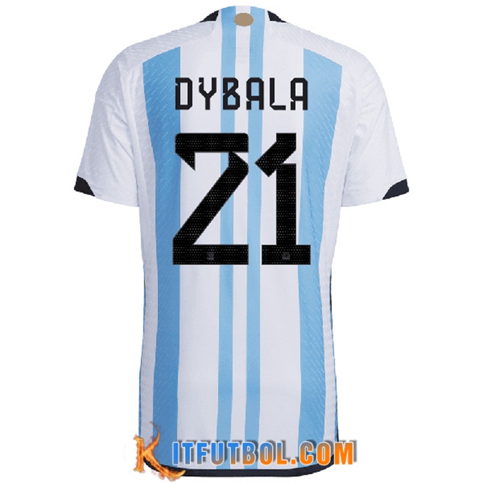 Camisetas De Futbol Argentina (DYBALA #21) Copa Del Mundo 2022 Primera