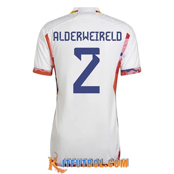 Camisetas De Futbol Bélgica (ALDERWEIRELD #2) Copa Del Mundo 2022 Segunda