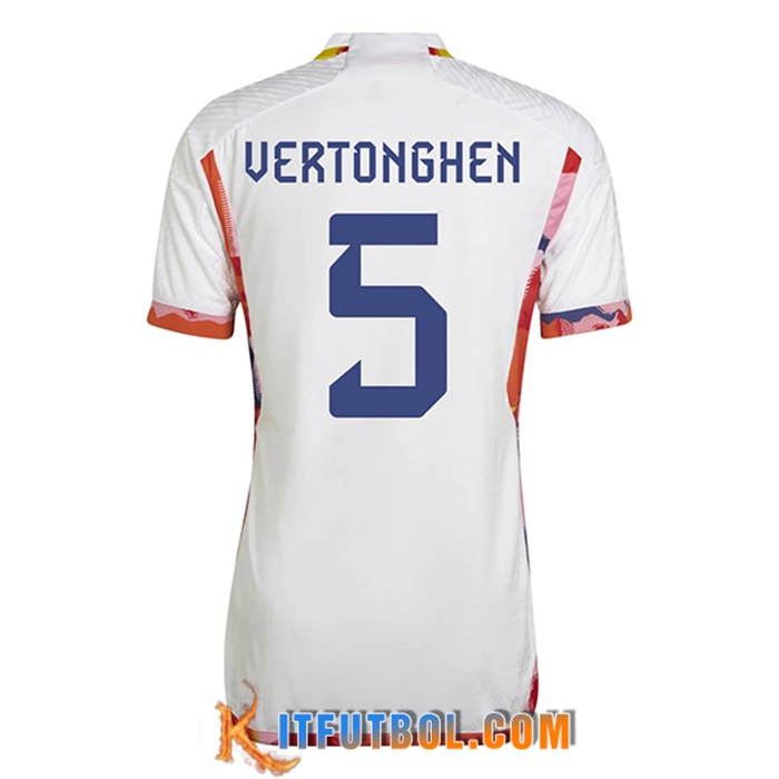 Camisetas De Futbol Bélgica (VerdeONGHEN #5) Copa Del Mundo 2022 Segunda