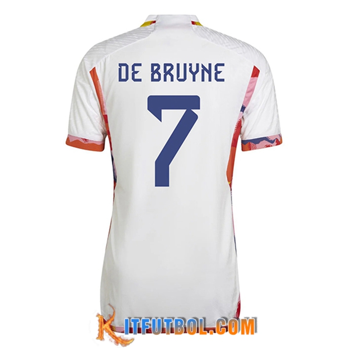 Camisetas De Futbol Bélgica (DE BRUYNE #7) Copa Del Mundo 2022 Segunda