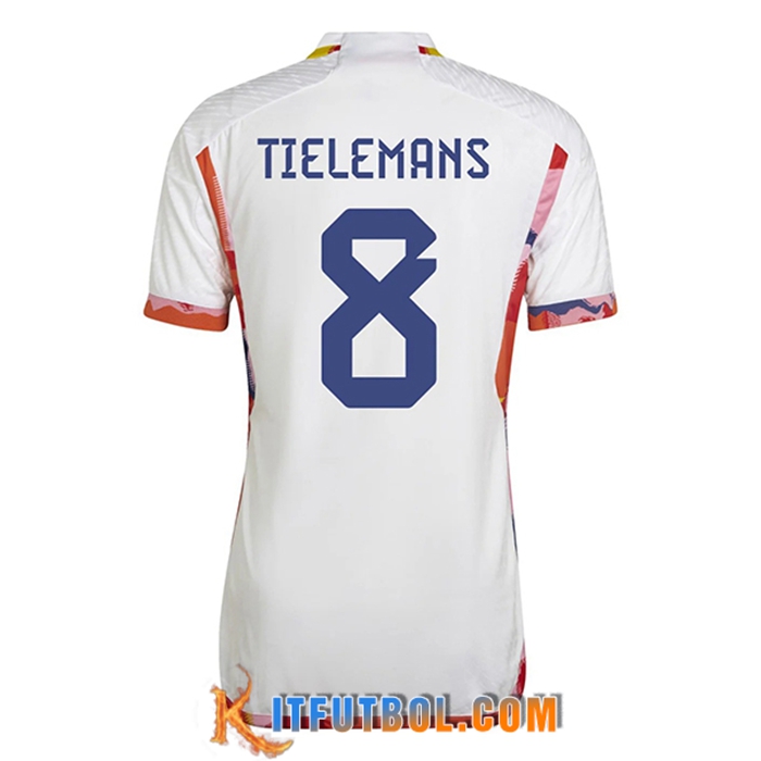 Camisetas De Futbol Bélgica (TIELEMANS #8) Copa Del Mundo 2022 Segunda