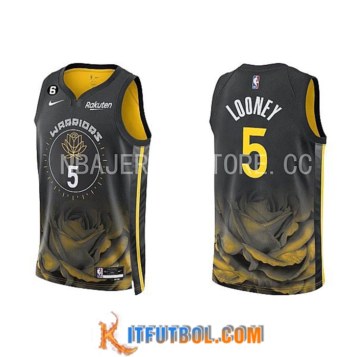 Camisetas Golden State Warriors (LOONEY #5) 2022/23 Negro/Amarillo