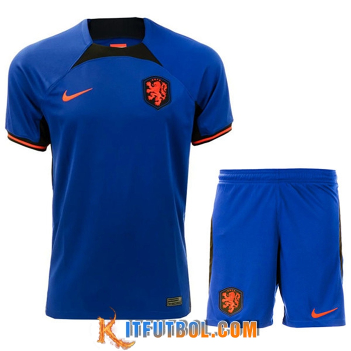 Camisetas De Futbol Países Bajos Ninos Segunda Copa Del Mundo 2022