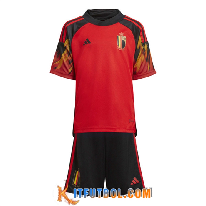 Camisetas De Futbol Bélgica Ninos Primera Copa Del Mundo 2022