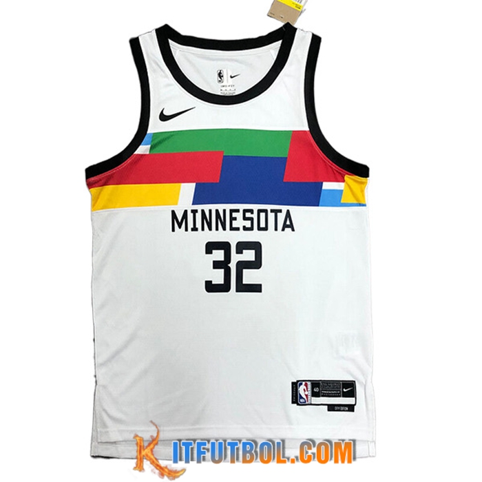 Camisetas Minnesota Timberwolves (TOWNS #32) 2022/23 Blanco