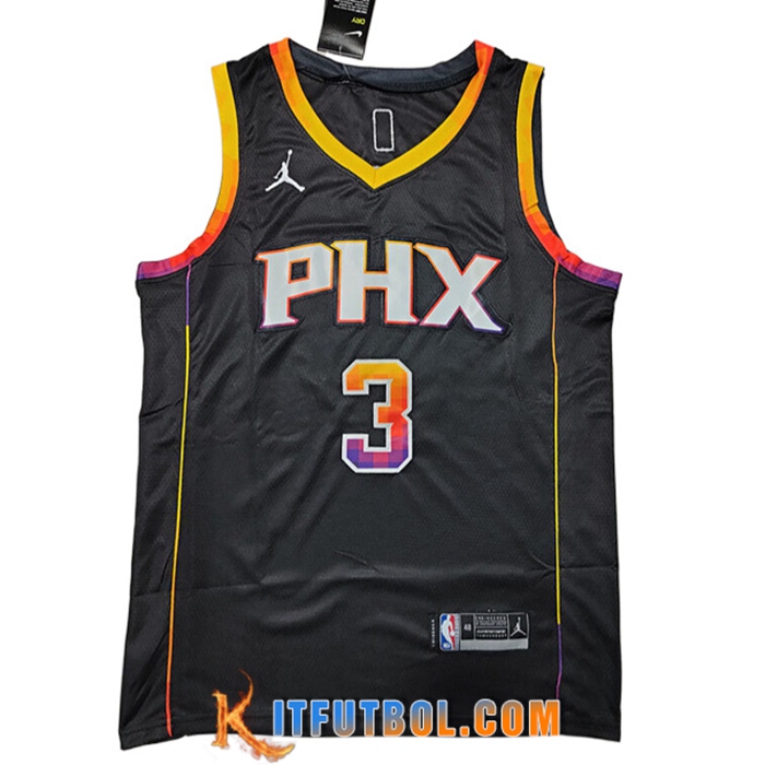 Camisetas Phoenix Suns (JORDAN #3) 2022/23 Negro