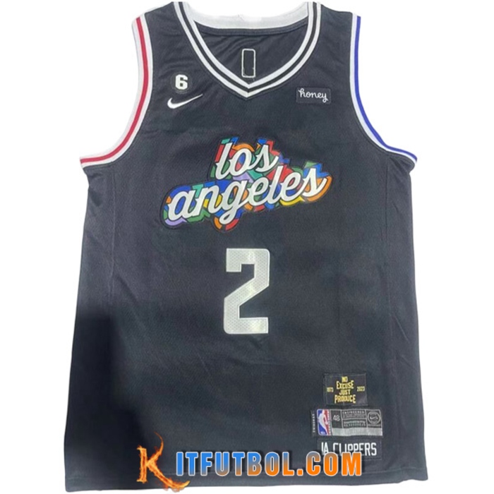 Camisetas Los Angeles Clippers (LEONARD #2) 2022/23 Negro