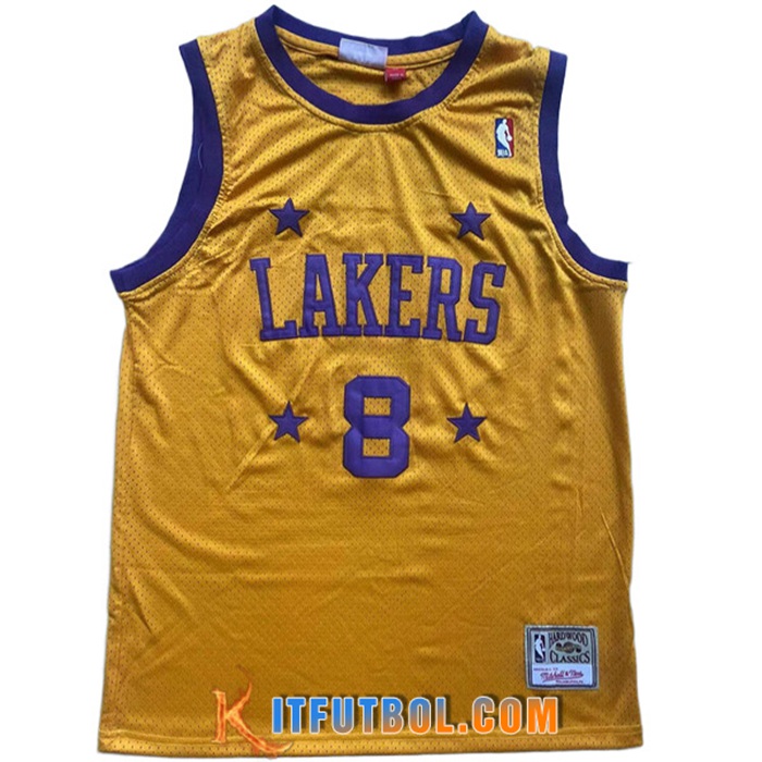 Camisetas Los Angeles Lakers (BRYANT #8) 2022/23 Amarillo