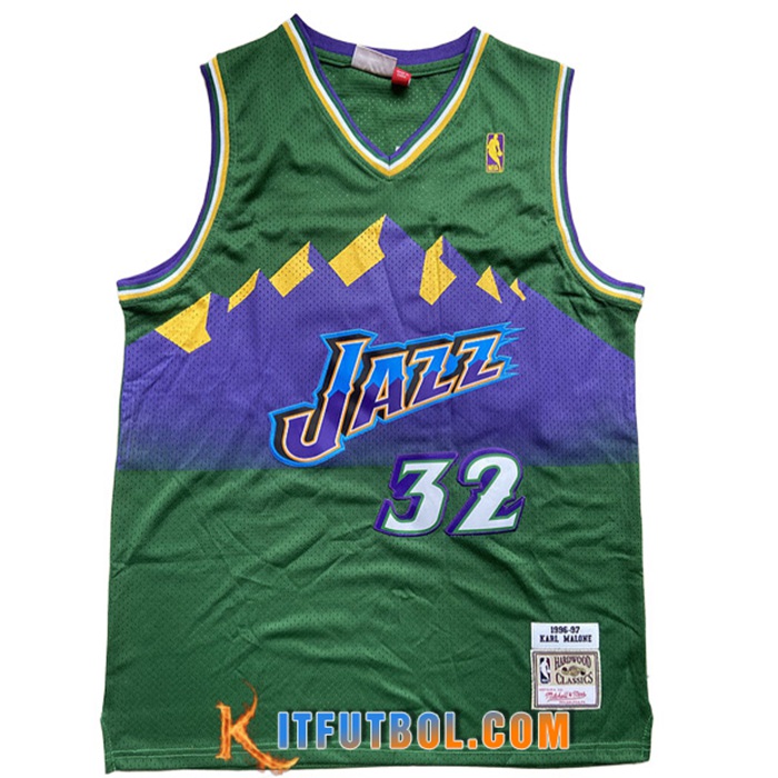 Camisetas Utah Jazz (MALONE #32) 2022/23 Verde