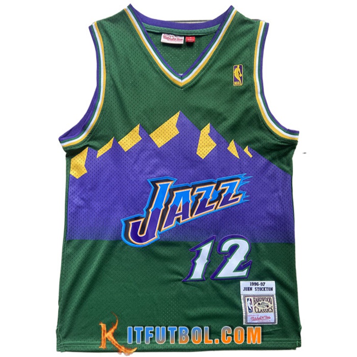 Camisetas Utah Jazz (STOCKTON #12) 2022/23 Verde