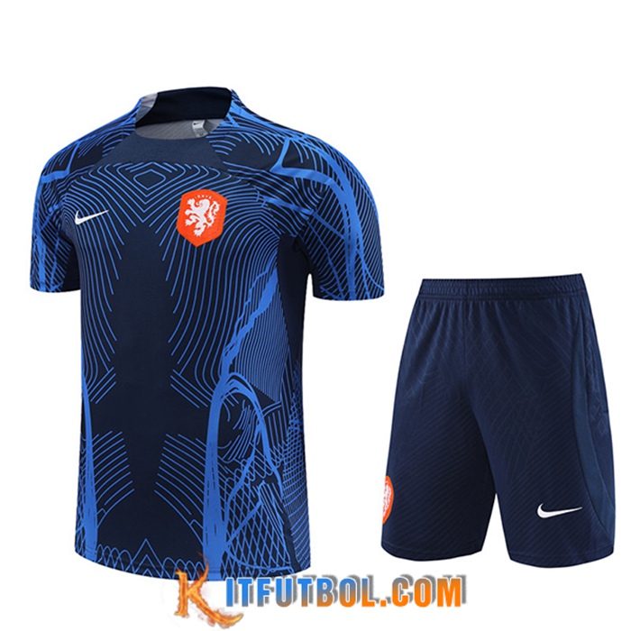 Camiseta Entrenamiento + Cortos Países Bajos Azul marino 2022/2023