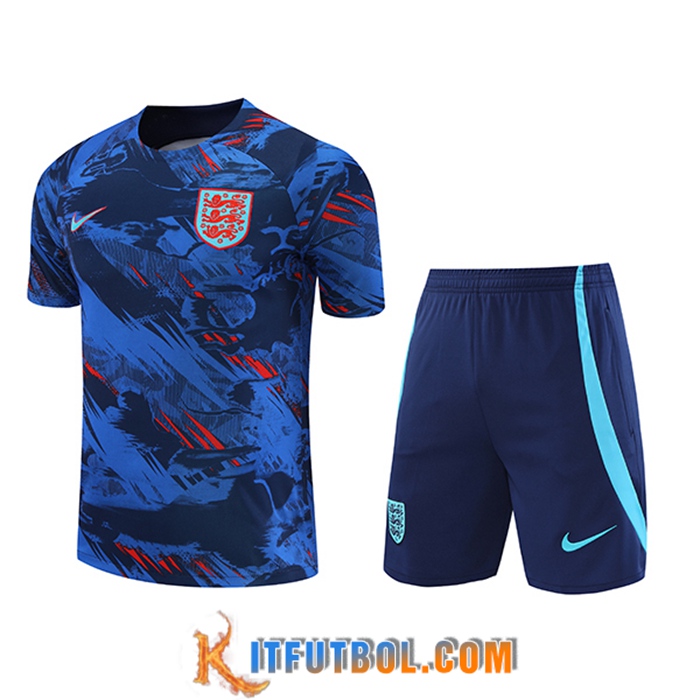 Camiseta Entrenamiento + Cortos Inglaterra Azul/Rojo 2022/2023