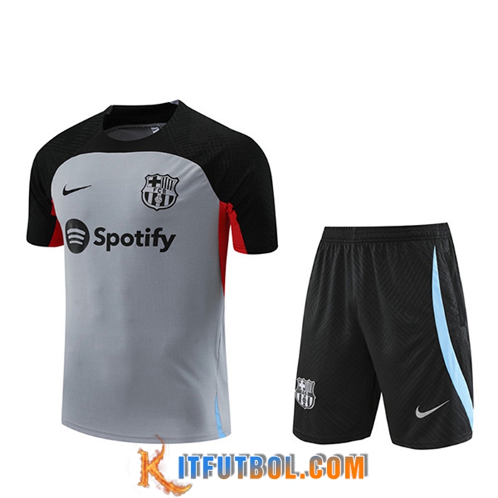 Camiseta Entrenamiento + Cortos FC Barcelona Gris 2022/2023