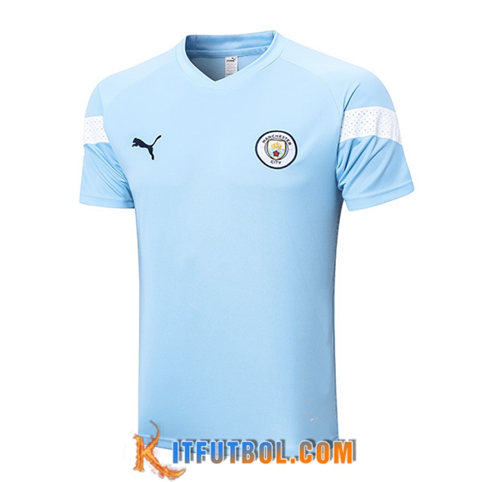 Camiseta Entrenamiento Manchester City Azul Claro 2022/2023