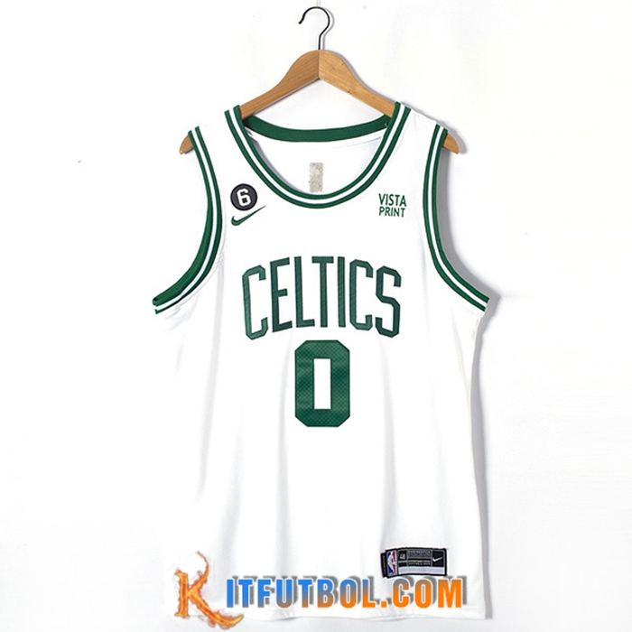 Camisetas Boston Celtics (TATUM #0) 2022/23 Blanco