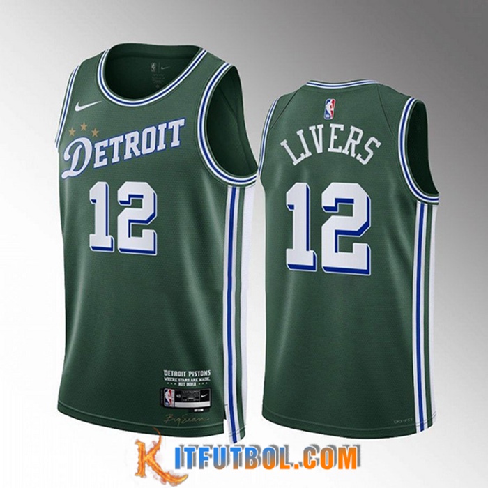 Camisetas Detroit Pistons (LIVERS #12) 2022/23 Verde