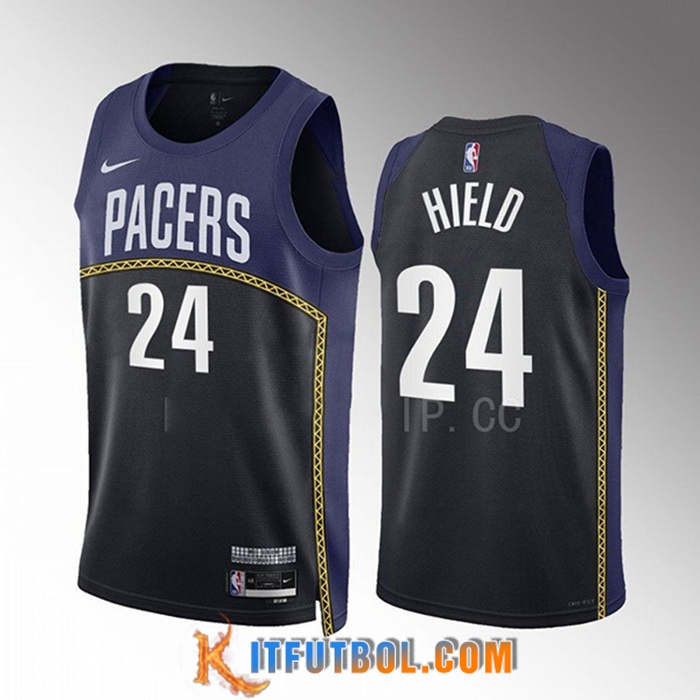 Camisetas Indiana Pacers (HIELD #24) 2022/23 Negro/Azul