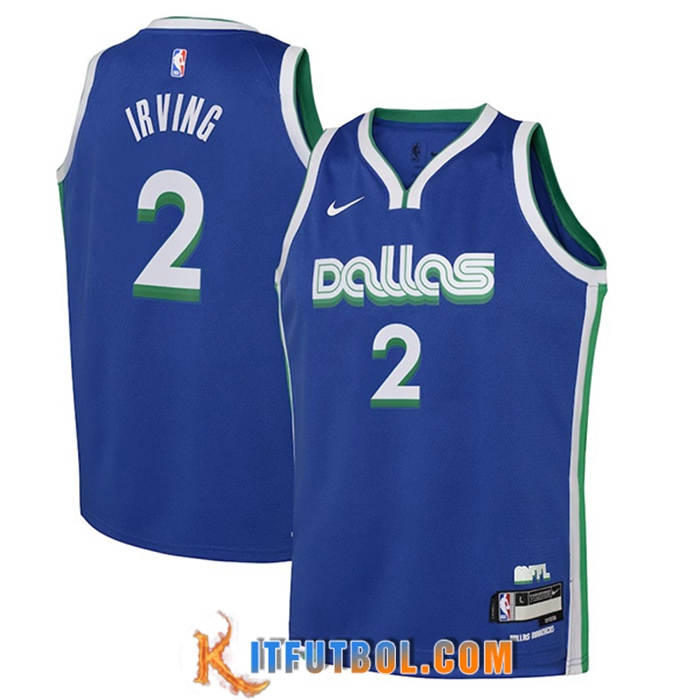 Camisetas Dallas Mavericks (IRVING #2) 2023/23 Azul City Edition