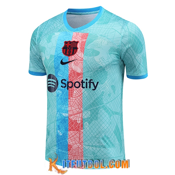 Nueva Camiseta Entrenamiento FC Barcelona Azul Claro 2023/2024